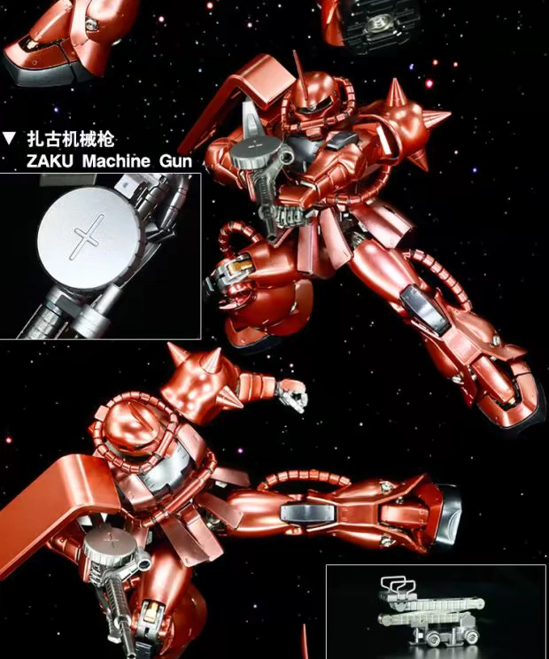 Bandai Metal Coloring MG1 / 100MS-06S ZAKUII Shaya Mô hình lắp ráp Zagu Gundam màu đỏ đặc biệt - Gundam / Mech Model / Robot / Transformers mô hình gundam trung quốc
