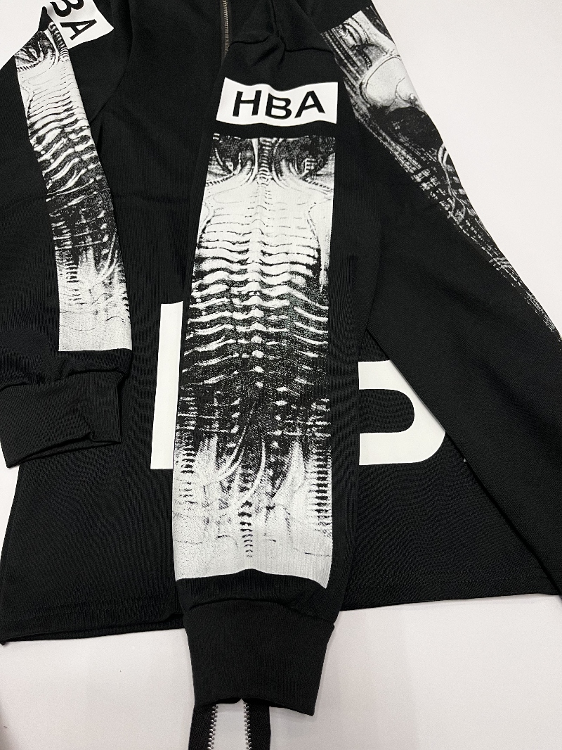 Extinct rare hba hood by air x-ray spine double zipper long