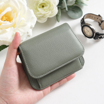  Leather coin purse female small short cowhide Korean cute niche thin card holder simple one-piece mini card bag