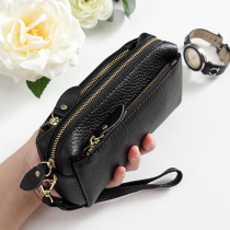  Leather clutch womens summer mini small soft cowhide mothers multi-layer coin purse mobile phone zipper small handbag