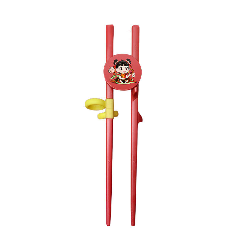 Nezha Food-Grade Training Chopsticks for Children Aged 3 to 6 and Above, Cartoon Learning Chopsticks for Babies