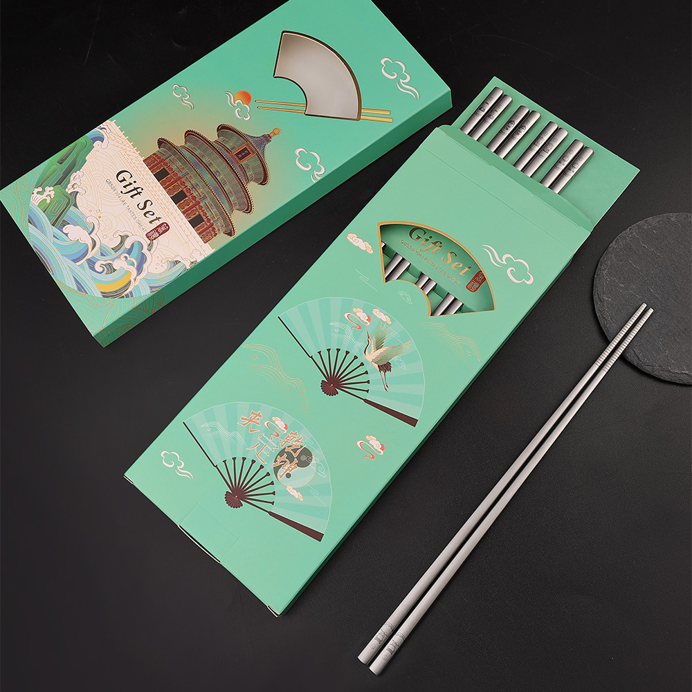 Black Myth Sun Wukong Titanium Alloy Chopsticks for Home Use, Non-Slip, Antibacterial, Anti-Mold, Food-Grade, High-End Outdoor Portable Tableware