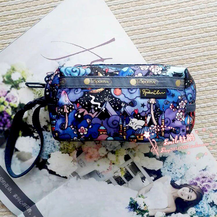 NEW New women's bag double zipper hand rope bag clutch cosmetic bag coin purse mobile phone bag