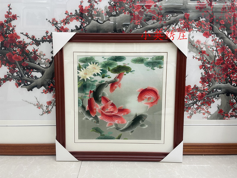 Pure handmade new boutique Suzhou embroidery painting Suzhou embroidery finished hanging painting porch decoration painting more than 3535 years
