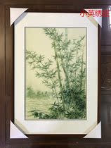 Pure handmade new boutique Suzhou embroidery painting Su embroidery finished hanging painting porch decorative painting 4060 fortune bamboo