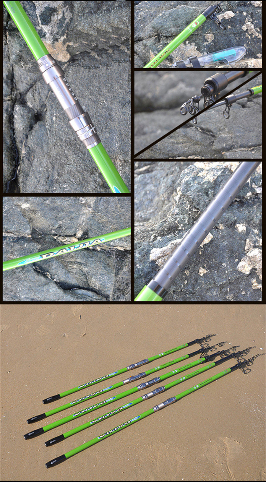 Telescopic long Spinning Rod beach sea pier fishing rod casting weight