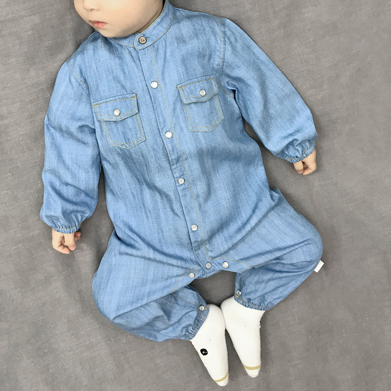 Baby Cowboys slim fit with slim fit 2021 new boomer long sleeve climbing suit khau out for children's spring clothes