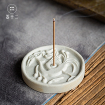 Twelve incense incense burner cover incense seat Tower incense tea tray Qinglong White Tiger Suzaku Xuanwu Lotus coaster Household