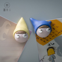 Twelve Nordic ins ceramic handmade refrigerator stickers Magnets Valentines Day gifts cute cartoon creative personality