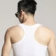Mùa hè nam vest vest vest không tay vest cá tính vuông cổ áo nam áo ba lỗ trắng