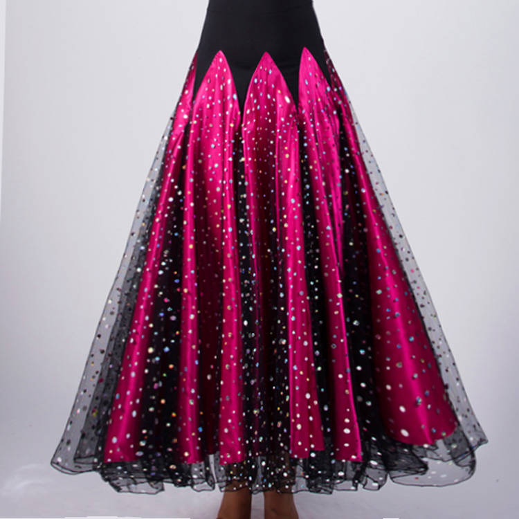 Modern big skirt women's new waltz national standard dance practice long skirt ballroom dance skirt modern long skirt