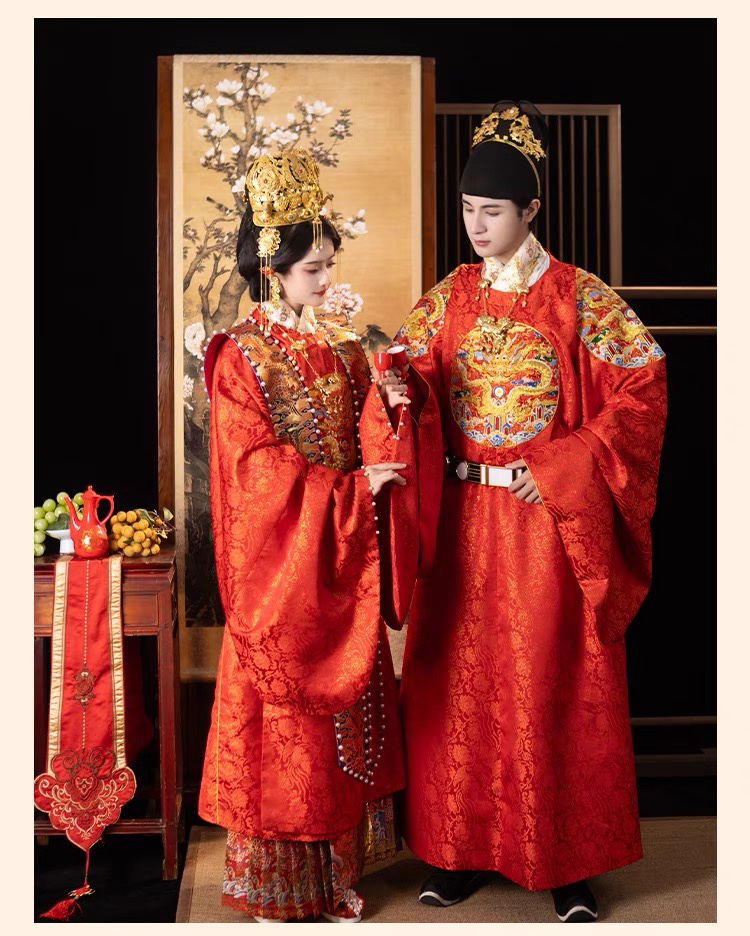 明制婚服中的盘金绣龙：重现古代礼仪华服之美