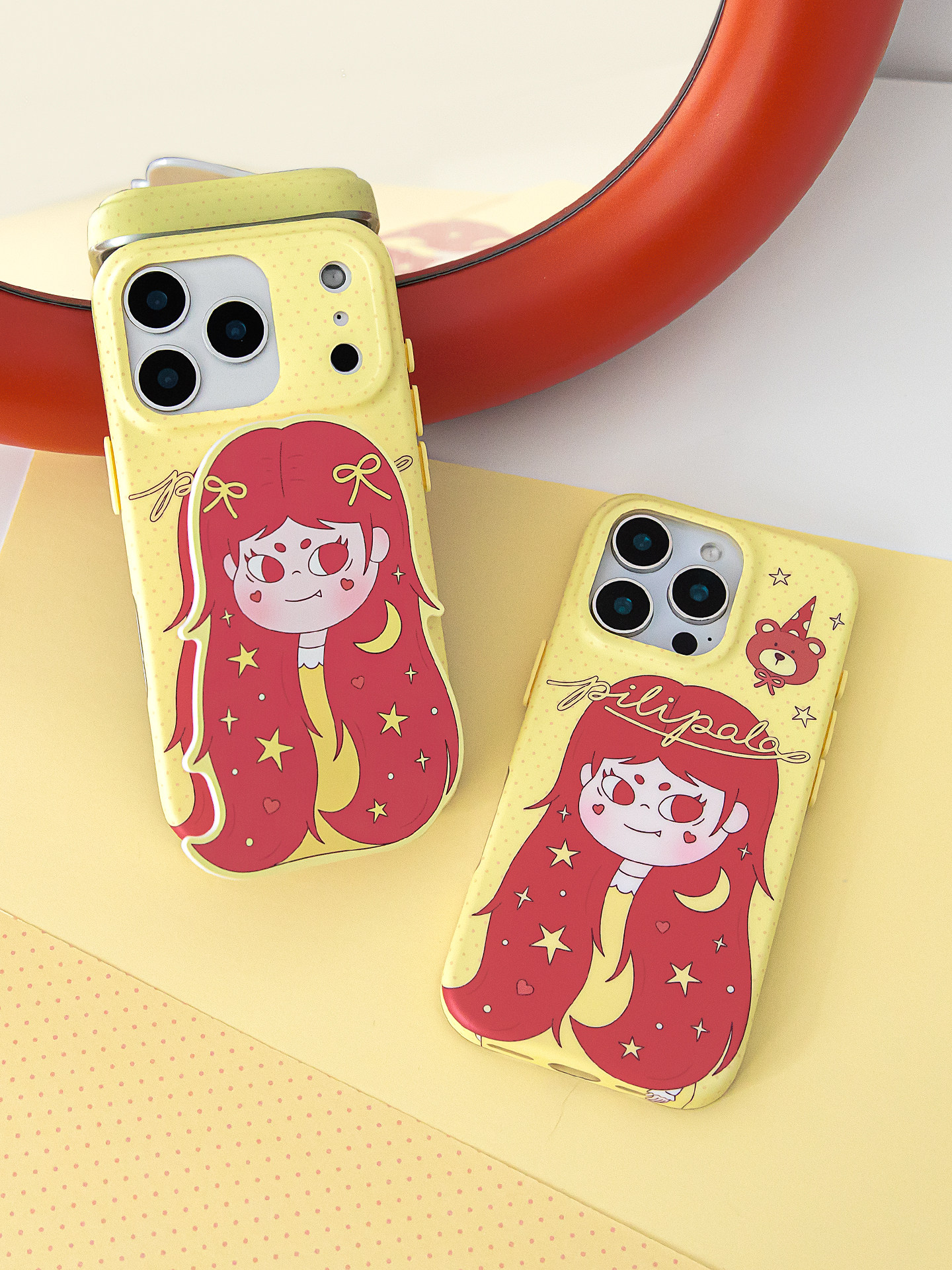 Pippa Girl Stand Cute Celestial iPhone Case