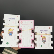 Cartoon street stall Douyin hot selling diy handmade grabber packaging card little girl six card slots and ten tag cards