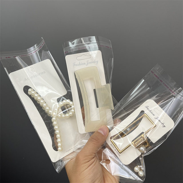 New grabber hair accessories packaging card diy big claw card hair clip stall jewelry vertical card paper large back card