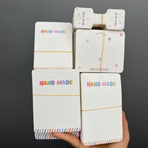 Colorful handmade hairpin packaging cardboard color striped diy hair accessories card dopamine simple hang tag