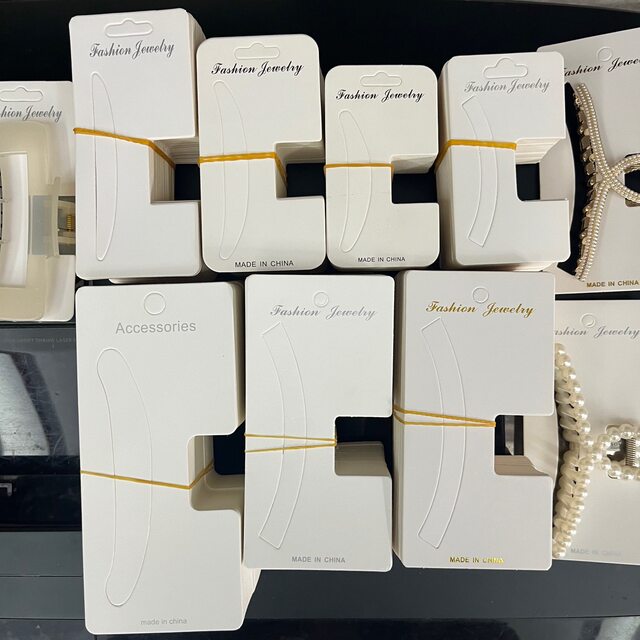 New grabber hair accessories packaging card diy big claw card hair clip stall jewelry vertical card paper large back card