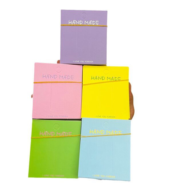About one hundred pieces of 7X8 color hairpin packaging cardboard diy hair accessories material base paper hairpin tag card