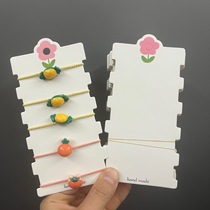 Kp759 small flower five card slots I-shaped hair rope hair band card hair clip card paper hair jewelry diy tag accessories