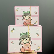 Extra large 14cm cute folding card head big hair ornament grabber packaging tag doll toy hanging card card paper