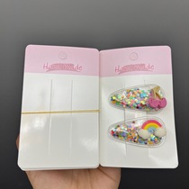 KP1139 Pink and White Glossy Hairpin Packaging Card Headband Hair Accessories Cardboard DIY Handmade Jewelry Card