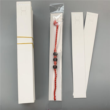 Street Stall ~ about 100 Korean-Style Bracelet Packaging Cards, White String Card Tags, Paper Jewelry Card Holders