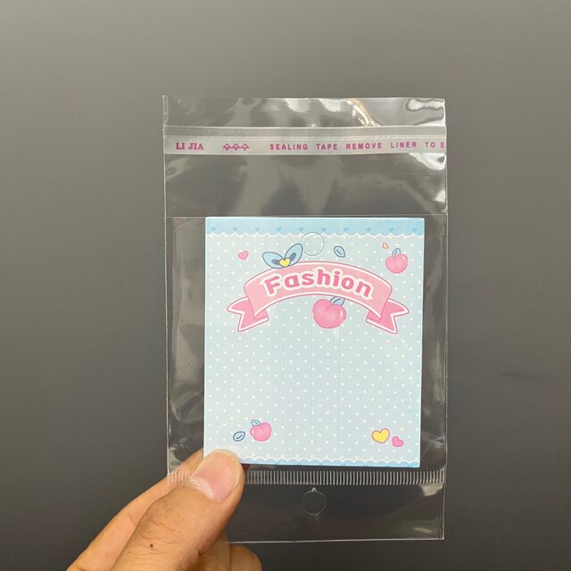 Blue fashion hairpin packaging cardboard princess pink plaid DIY hair accessories card tag