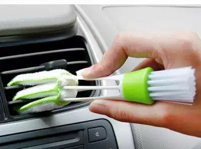 Air conditioning outlet brush car gap brush monocular keyboard cleaning brush Corner brush Dashboard green
