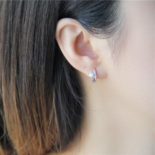 Elegant artificial zirconium, fashionable earrings, Korean style