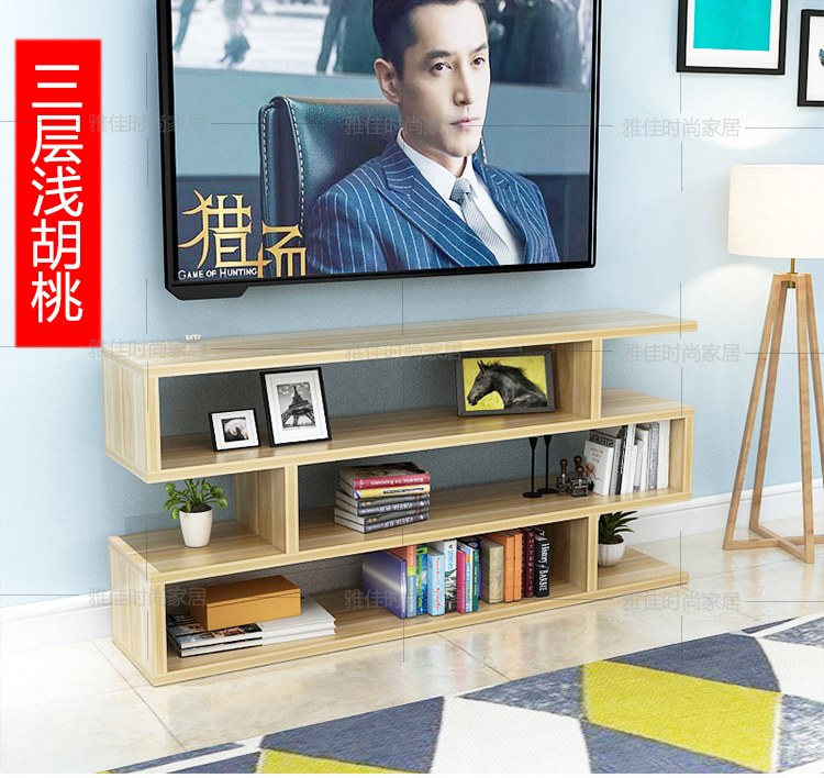 tủ TV hiện đại phòng khách nhỏ gọn căn hộ nhỏ đơn giản gỗ giả mô hình kinh tế tủ TV phòng ngủ nhà cao - Buồng tủ quần áo cửa lùa 3 cánh