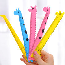 (50) stationery giraffe elementary school children plastic cartoon ruler 15cm cute children ruler supplies