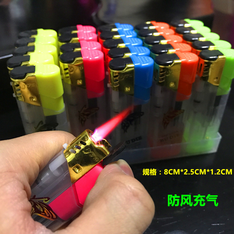 Sáng tạo mờ bơm hơi bằng nhựa chống cháy nổ điện tử nhẹ hơn cá tính cửa hàng tiện lợi dùng một lần Meiyi hàng loạt tốt bật lửa dầu ngày xưa