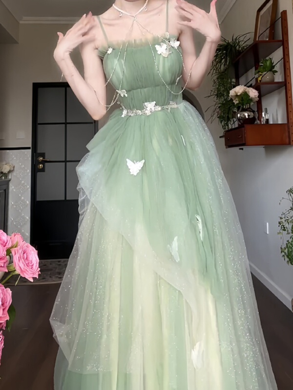 Chic and Beautiful 2024 Women's Wizard of oz Gradient Color Puffy Strapless Dress Coming-Of-Age Ceremony Fairy Dress Mini Dress