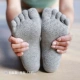 Hiyoga | TOYOGI chính hãng silicon chống trượt hai mặt bằng yoga thoáng khí hở ngón cotton chuyên nghiệp năm ngón tay nữ