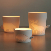 Japan high quality cute animal cup mug Kinto forest fairy animal cup Coffee cup Translucent candle cup
