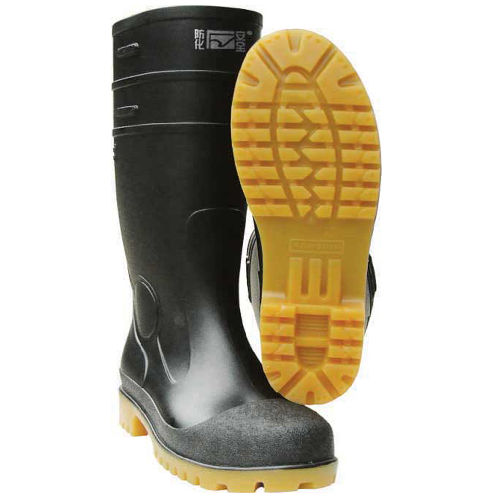 Hot insulated safety boots with steel head high cylinder anti-smashing large size rain boots rain boots rubber boots 4647484950 size 912E