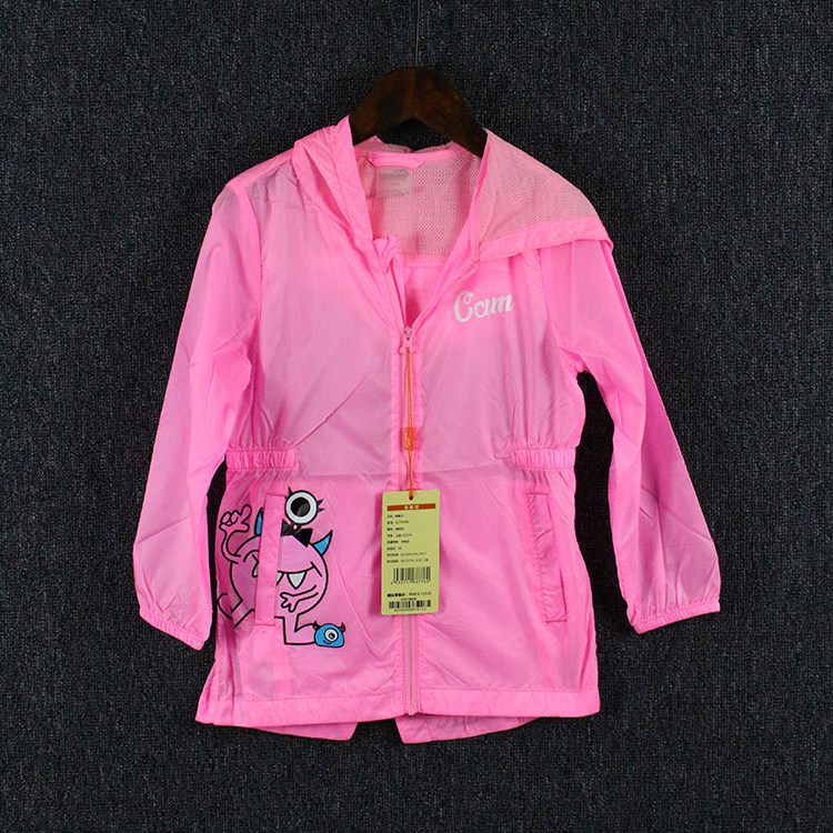 CAMkids summer girls' clothing children's skin clothing counter breathable light windbreaker sunscreen cicada wing clothing