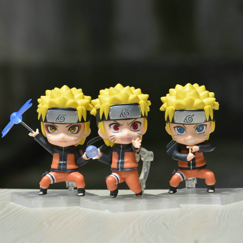 naruto q version naruto sasuke kakasi yuchi boku fourth generation face changing doll hand made model ornaments