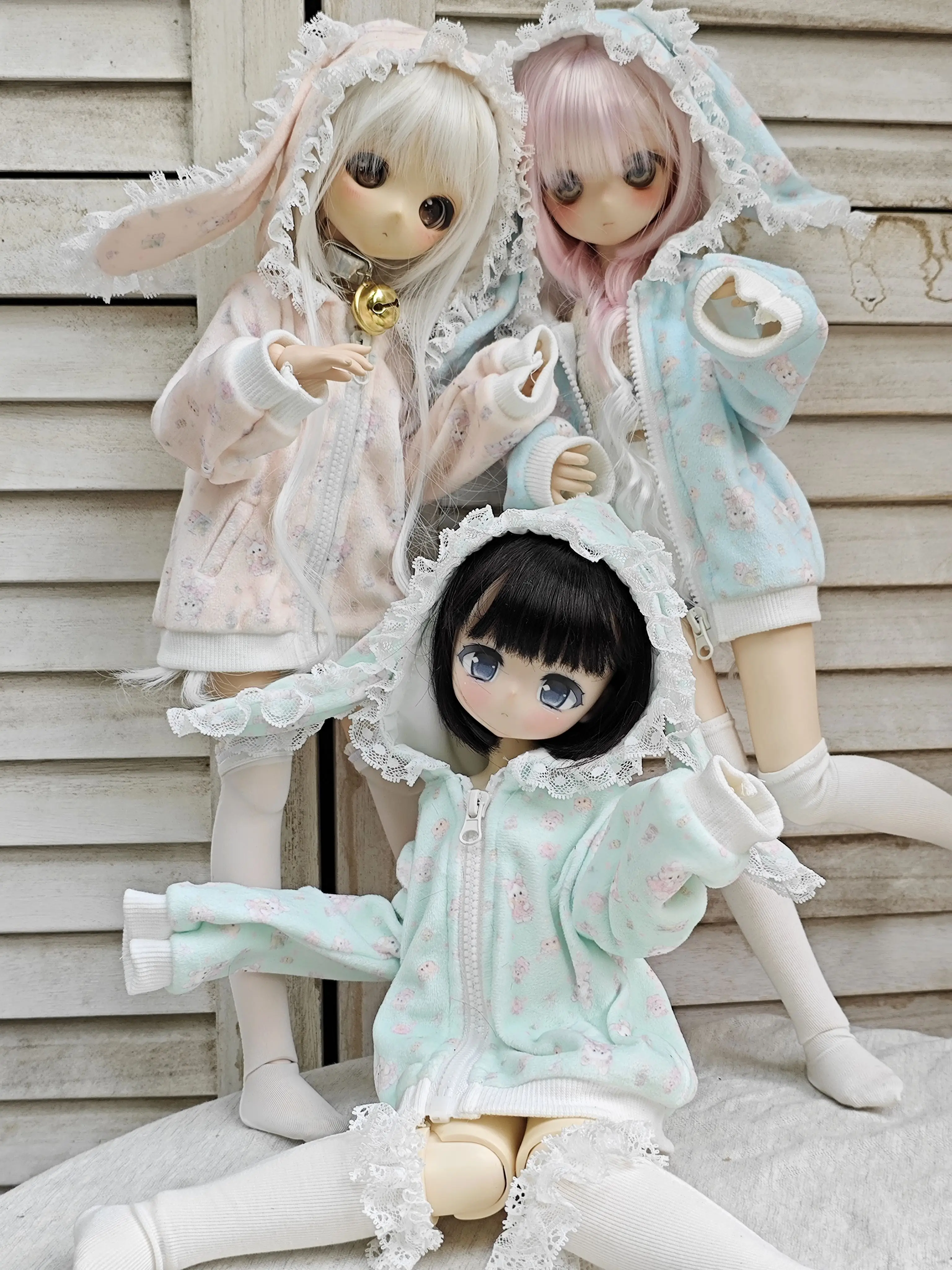 Свитшот с кружевными ушками кролика_Джуйудзян 4 очка 6 очков азонe BJD детская одежда куртка повседневная повседневная носка
