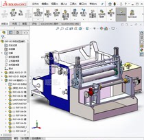  Heat-absorbing molding auxiliary machine design including CAD drawings solidworks three-dimensional model and description of mechanical materials
