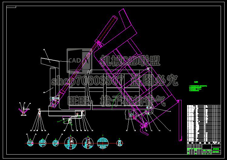 Heavy dumping carts and lifting devices design with CAD drawings and descriptions of mechanical drawings design