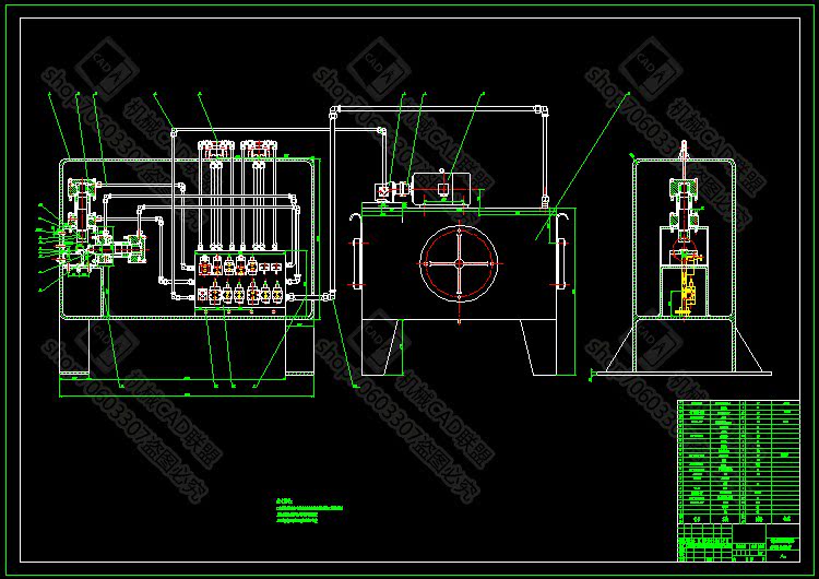 The throttling throttle loop experimental device is designed with CAD drawings and notes