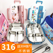 316 stainless steel insulated lunch box Portable Primary School students lunch box kindergarten canteen dinner plate children cute lunch box