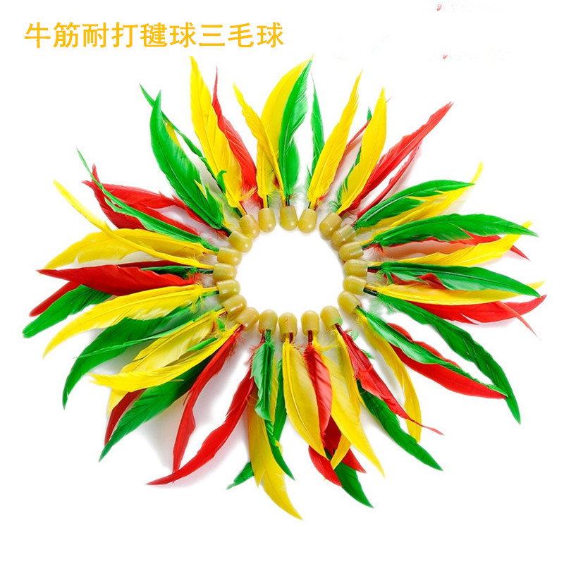 Resistant to fitness board badminton racket beef tendon ball high pinball three hair shuttlecock three hair ball special ball a group of 10 packs