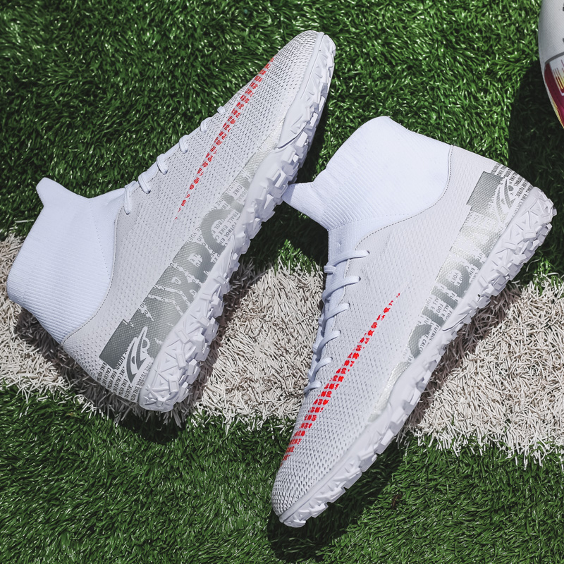 C Luo cr7 high cylinder assassin football shoes male and female students young length crushed TF nails Little Li Zi adult grass sneakers