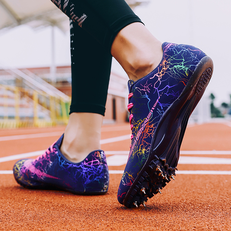 Mandarin nail shoes men and women short run track and field professional competition Nail Shoes Students for Running Shoe Jumping Far training shoes