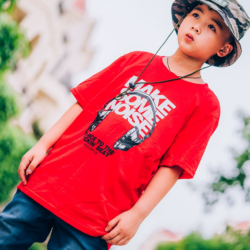 Wildstyle tai nghe in T-shirt hip-hop bboy hiphop biểu diễn đẳng cấp dịch vụ thương hiệu thủy triều - Áo phông thể thao