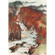 Guanshan Yueqiu Creek raft figure 82X118cm Chinese painting calligraphy calligraphy and painting printing Rice paper inkjet custom painting core