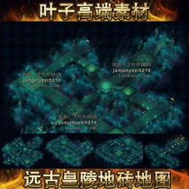 Legendary map material four-story ancient imperial tomb floor tile map high-definition map independent map DZ-151