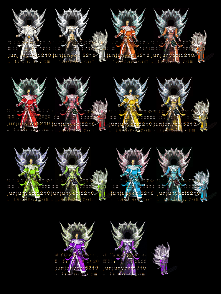 (Legendary page Cruise Game Material) Equipped with weapons clothes retro) 7 sets of custom Lightning BMP formats